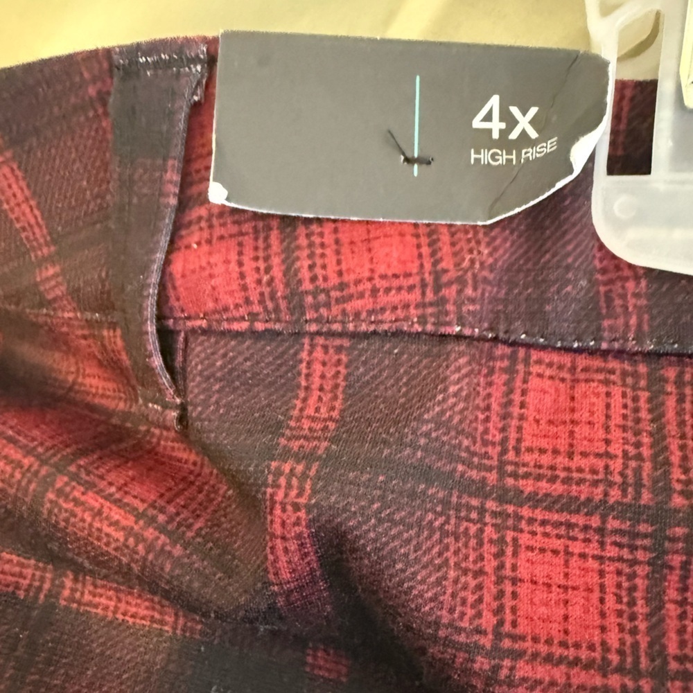 4/$20 Maurice’s plus size buffalo plaid stretchy knit mini skirt- NWT size 4x - Picture 5 of 8
